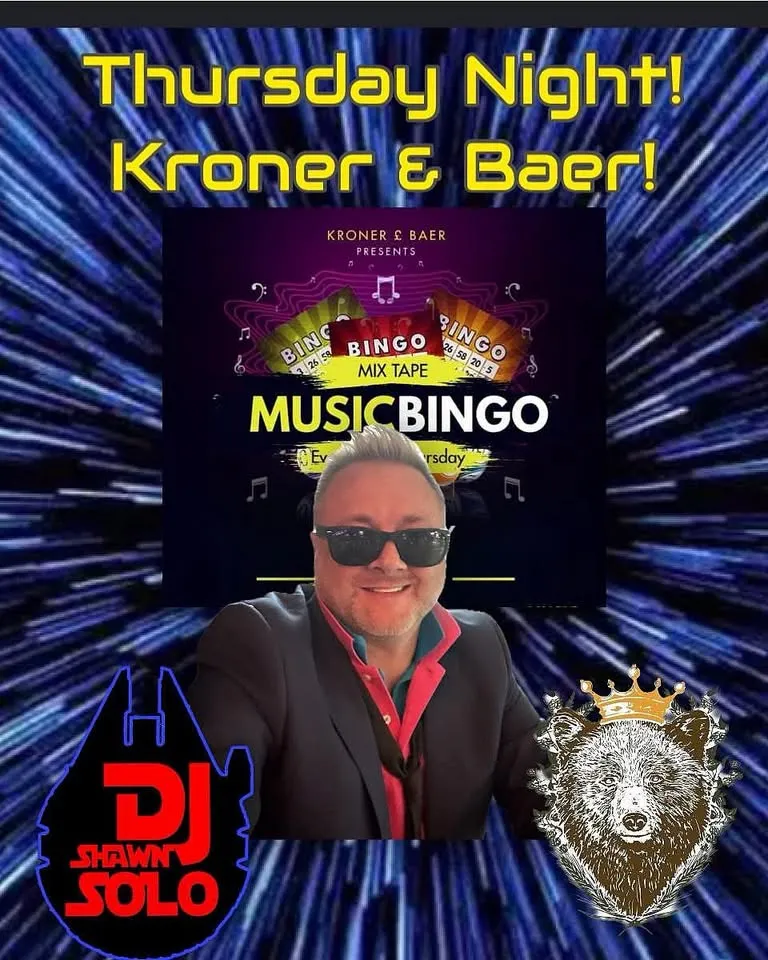 Music Bingo night at Kroner & Baer