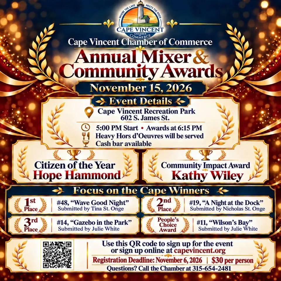 Cape Vincent Chamber of Commerce Annual Mixer & Community Awards