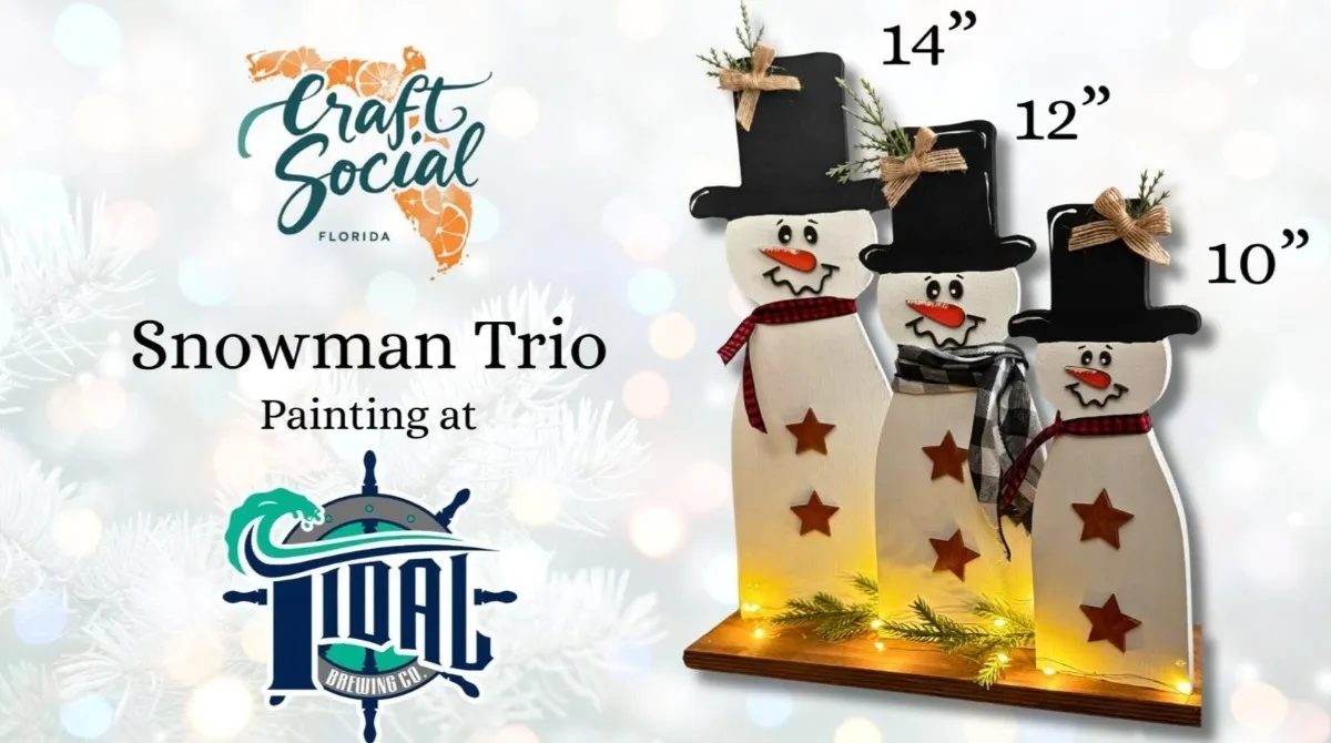 Snowman Trio Painting at Tidal Brewing Company