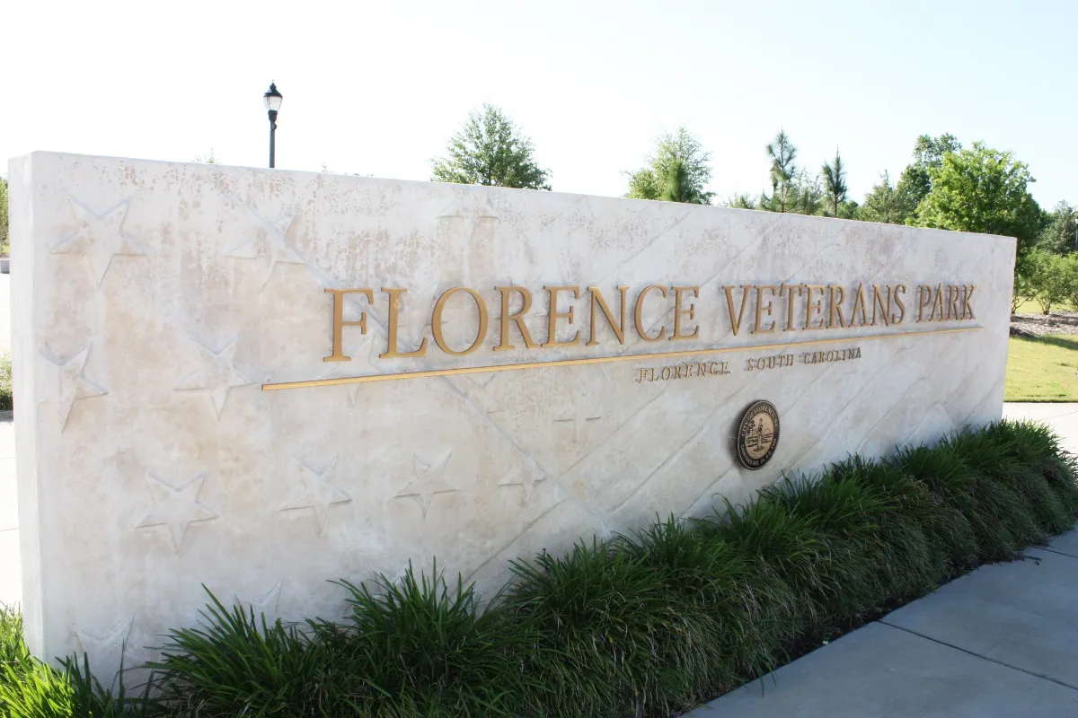 Florence Veterans Park Sign