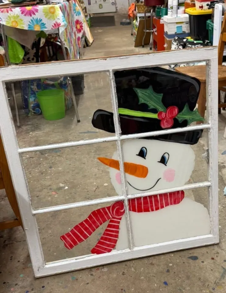 Snowman Window Painting Class
