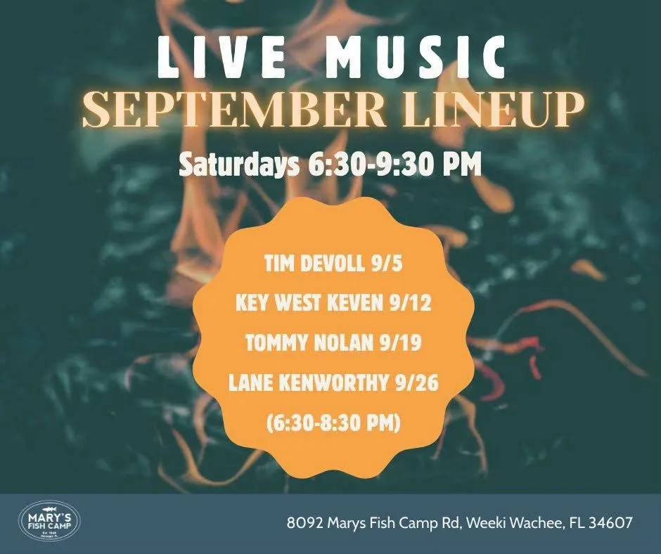 Mary's Fish Camp Music Lineup